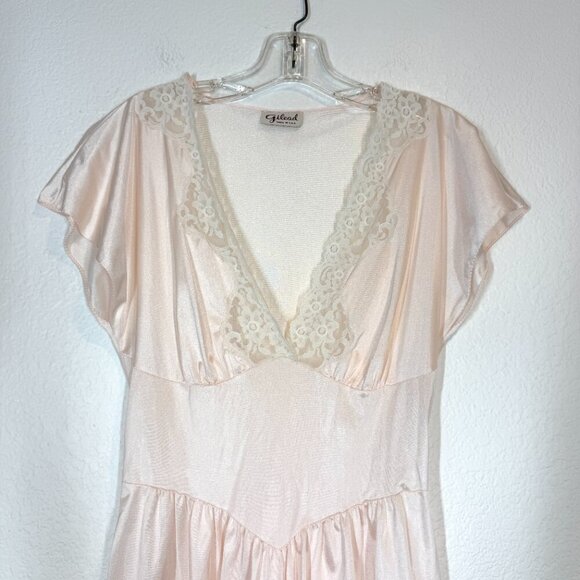 Vintage pink Romper lace satin fairy coquette chemise lingerie - Picture 3 of 10